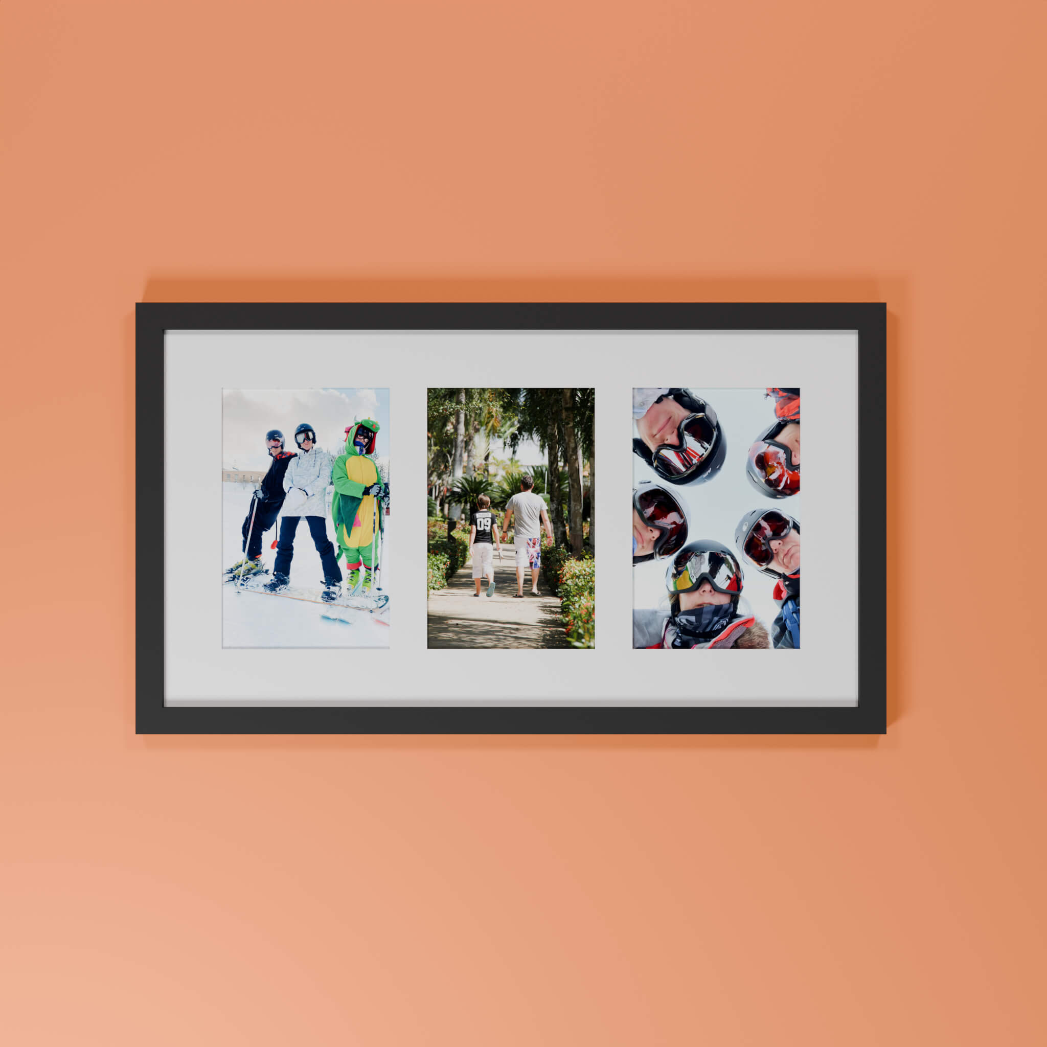 Photo du produit cadre noir pour 3 photos 10x15